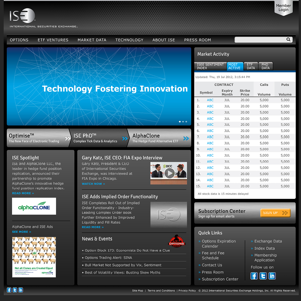 ISE Website Design